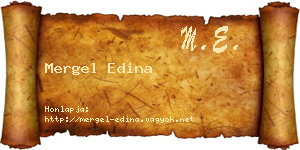 Mergel Edina névjegykártya